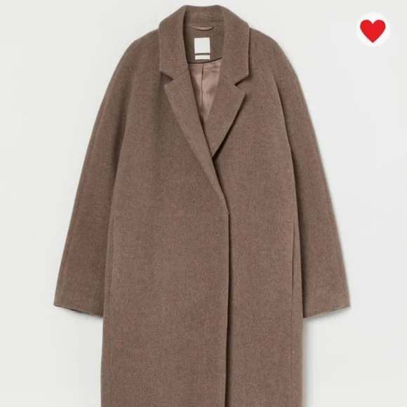 ⛔SOLD⛔🆕️ NWT H&M Wool Blend Coat in 'Brown' - Picture 3 of 16